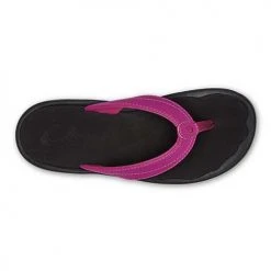 Olukai Women's Ohana Sandal - Orchid Flower/Black - Regular (B) Shoes
