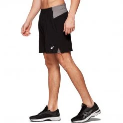 Asics Apparel Men's Fietro 2-N-1 7" Short - Black