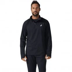 Asics Apparel Men's Thermopolis Quarter Zip - Performance Black