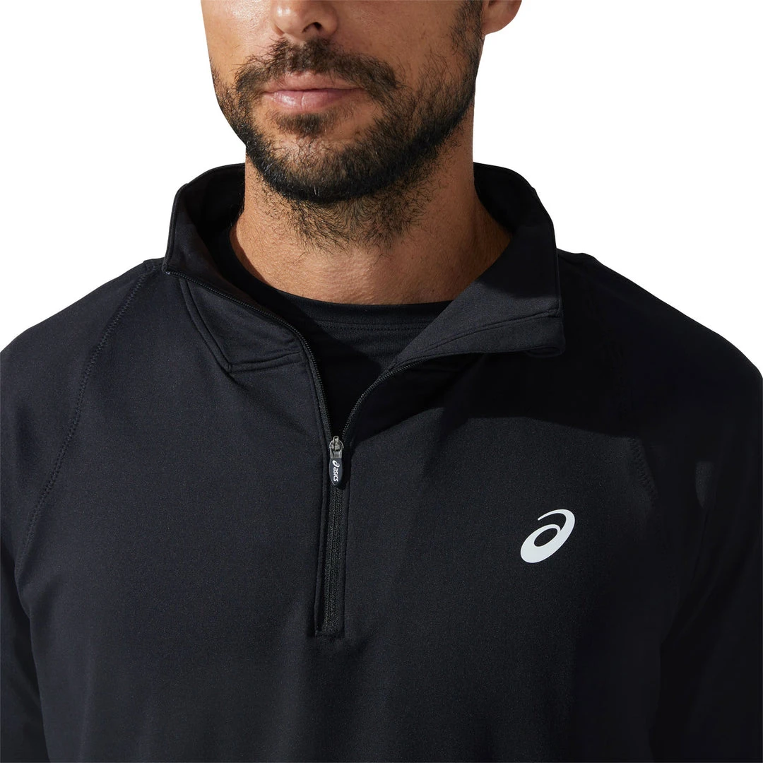Asics Apparel Men's Thermopolis Quarter Zip - Performance Black 4 Asics Apparel Men's Thermopolis Quarter Zip - Performance Black