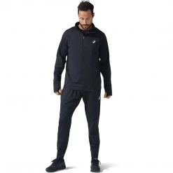 Asics Apparel Men's Thermopolis Quarter Zip - Performance Black 13 Asics Apparel Men's Thermopolis Quarter Zip - Performance Black