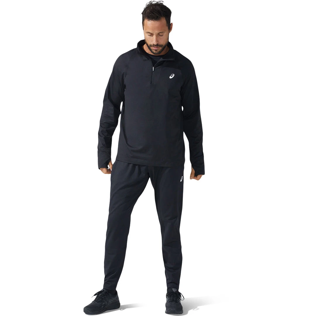 Asics Apparel Men's Thermopolis Quarter Zip - Performance Black 7 Asics Apparel Men's Thermopolis Quarter Zip - Performance Black