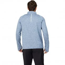 Asics Men's Thermopolis Quarter Zip - Storm Blue Heather Apparel