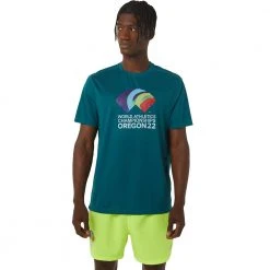 Asics Apparel Men's Ready-Set II Short Sleeve WCH - Velvet Pine