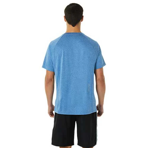 Asics Men's Ready-Set Lyte Short Sleeve - Lake Drive Heather 3 Asics Men's Ready-Set Lyte Short Sleeve - Lake Drive Heather