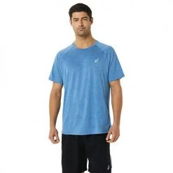 Asics Men's Ready-Set Lyte Short Sleeve - Lake Drive Heather