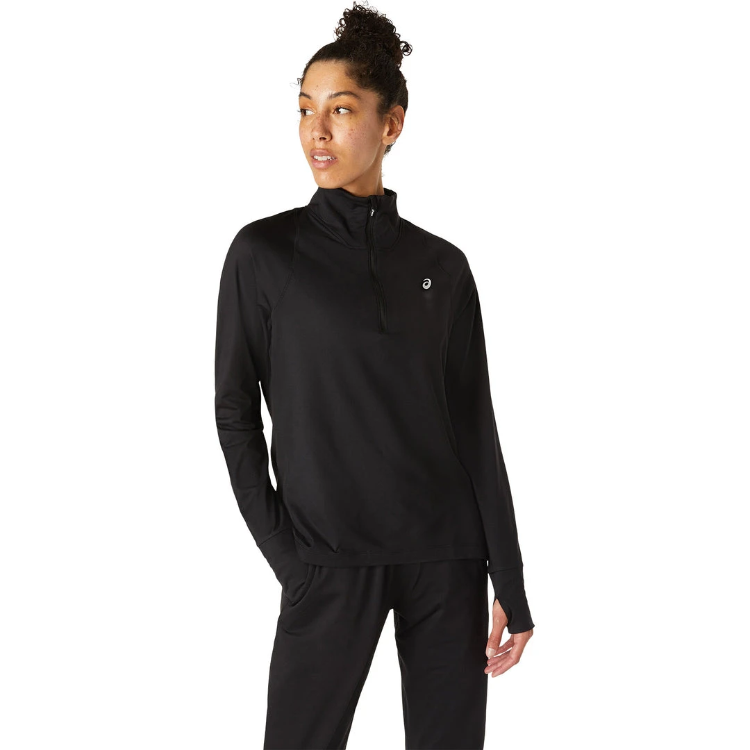 Asics Tops Women's Thermopolis Half Zip - Performance Black 1 Asics Tops Women's Thermopolis Half Zip - Performance Black