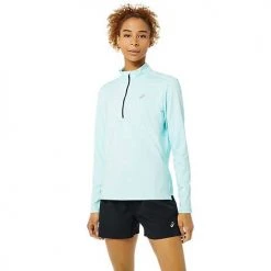 Asics Tops Women's Ready Set Half Zip - Clear Blue/French Blue