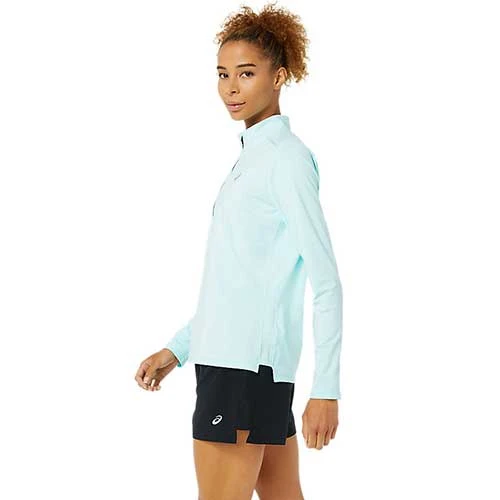Asics Tops Women's Ready Set Half Zip - Clear Blue/French Blue 3 Asics Tops Women's Ready Set Half Zip - Clear Blue/French Blue