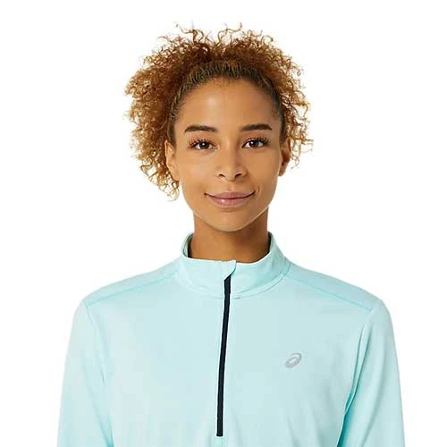 Asics Tops Women's Ready Set Half Zip - Clear Blue/French Blue 4 Asics Tops Women's Ready Set Half Zip - Clear Blue/French Blue