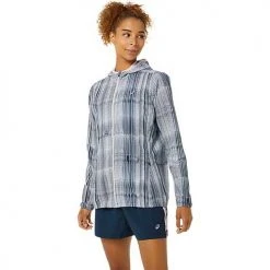 Asics Jackets & Vests Women's Ready-Set Jacket GPX - French Blue Print/Barely Rose