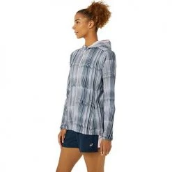 Asics Jackets & Vests Women's Ready-Set Jacket GPX - French Blue Print/Barely Rose