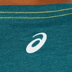 Asics Women's Graphic V-Neck WCH Top - Velvet Pine Heather