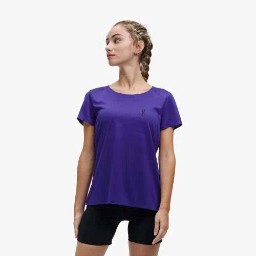 On Running Women's Performance-T - Twilight/Navy Tops 1 On Running Women's Performance-T - Twilight/Navy Tops
