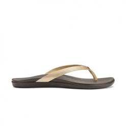 Women's Olukai Hoopio Leather - Brown- Regular (B)