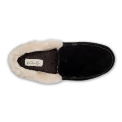 Olukai Shoes Women's Ku'una Leather Slippers - Black- Regular (B)