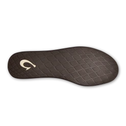 Olukai Shoes Women's Ku'una Leather Slippers - Black- Regular (B)