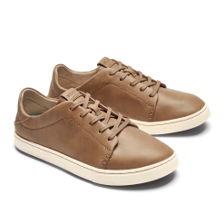 Olukai Shoes Women's Pehuea Li'Ili Leather Sneakers - Tan - Regular (B)