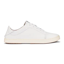 Olukai Shoes Women's Pehuea Li'Ili Leather Sneakers - White - Regular (B)