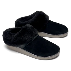 Olukai Women's KU'I Slip-On Slipper - Black/Fog- Regular (B)
