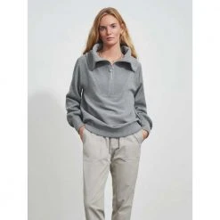 Varley Women's Vine Pullover- Grey Marl 7 Varley Women's Vine Pullover- Grey Marl