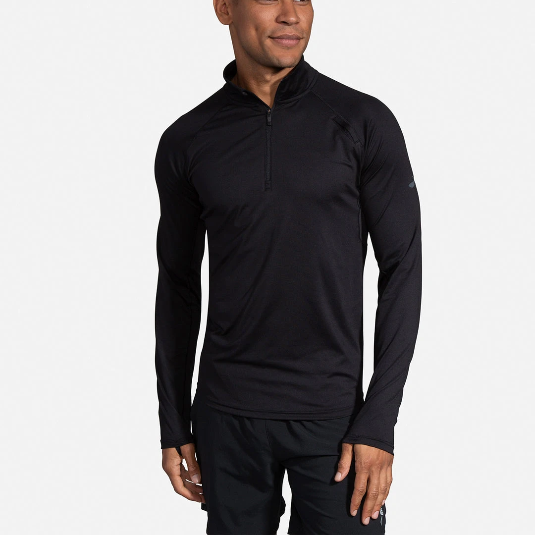 Brooks Apparel Men's Dash 1/2 Zip Top - Black 3 Brooks Apparel Men's Dash 1/2 Zip Top - Black