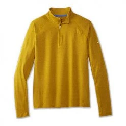 Brooks Men's Dash 1/2 Zip - Heather Golden Hour