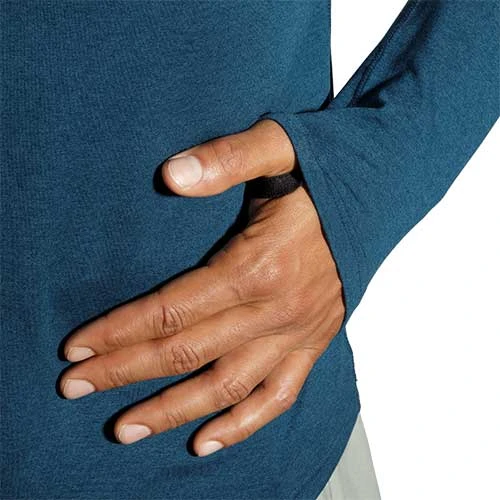 Brooks Men's Dash 1/2 Zip - Heather Indigo Rush 7 Brooks Men's Dash 1/2 Zip - Heather Indigo Rush