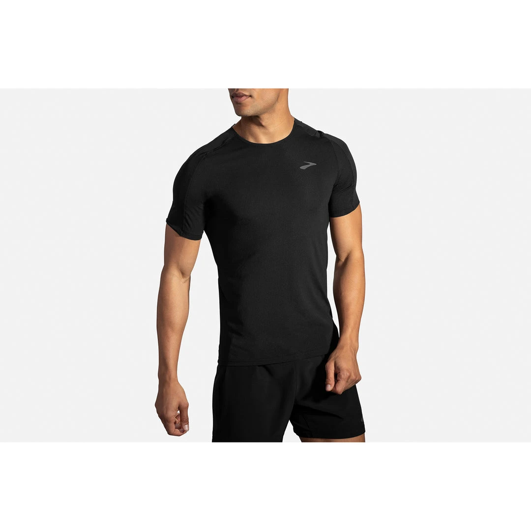 Brooks Men's Atmosphere Short Sleeve Top - Black 3 Brooks Men's Atmosphere Short Sleeve Top - Black