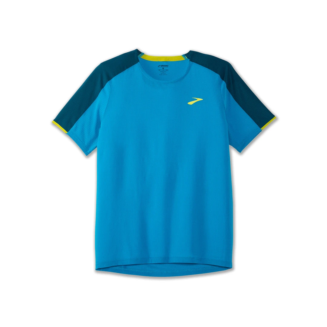Brooks Tops Men's Atmosphere Short Sleeve - Electric Blue/Alpine 1 Brooks Tops Men's Atmosphere Short Sleeve - Electric Blue/Alpine