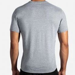 Brooks Men's Distance Short Sleeve Shirt - Heather Ash Apparel