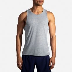 Brooks Men's Distance Tank - Heather Ash