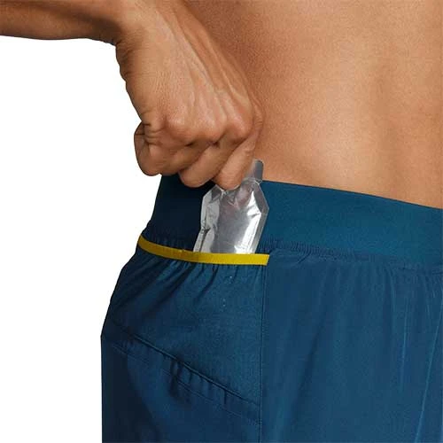 Brooks Bottoms Men's Sherpa 7" Short - Indigo Rush/Golden Hour 7 Brooks Bottoms Men's Sherpa 7" Short - Indigo Rush/Golden Hour