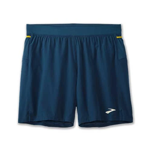Brooks Bottoms Men's Sherpa 7" Short - Indigo Rush/Golden Hour 1 Brooks Bottoms Men's Sherpa 7" Short - Indigo Rush/Golden Hour