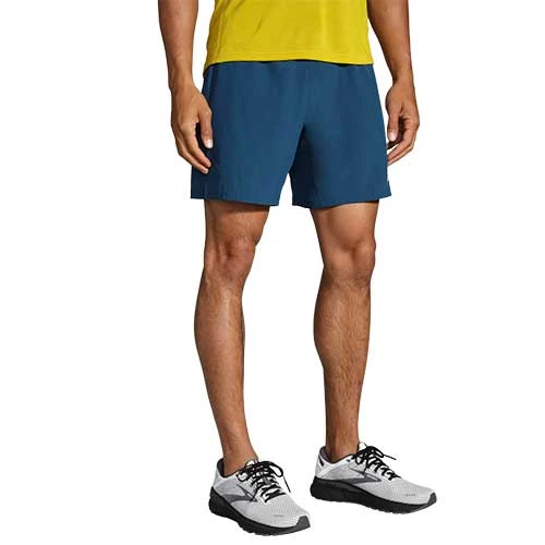 Brooks Bottoms Men's Sherpa 7" Short - Indigo Rush/Golden Hour 3 Brooks Bottoms Men's Sherpa 7" Short - Indigo Rush/Golden Hour