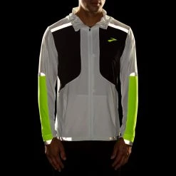 Brooks Men's Carbonite Jacket - Icy Grey/Black/Nightlife Apparel