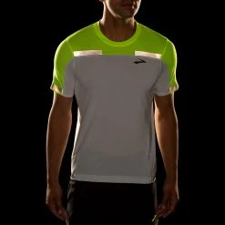 Brooks Men's Carbonite Short Sleeve Top - Icy Grey/Nightlife Jacquard