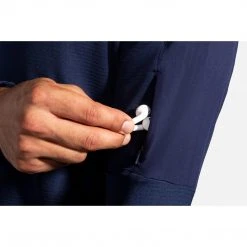 Brooks Men's Notch Thermal Long Sleeve Top - Navy Apparel 13 Brooks Men's Notch Thermal Long Sleeve Top - Navy Apparel