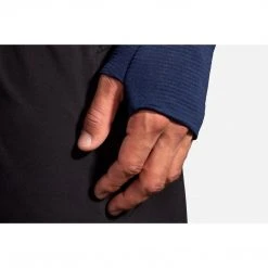 Brooks Men's Notch Thermal Long Sleeve Top - Navy Apparel 15 Brooks Men's Notch Thermal Long Sleeve Top - Navy Apparel