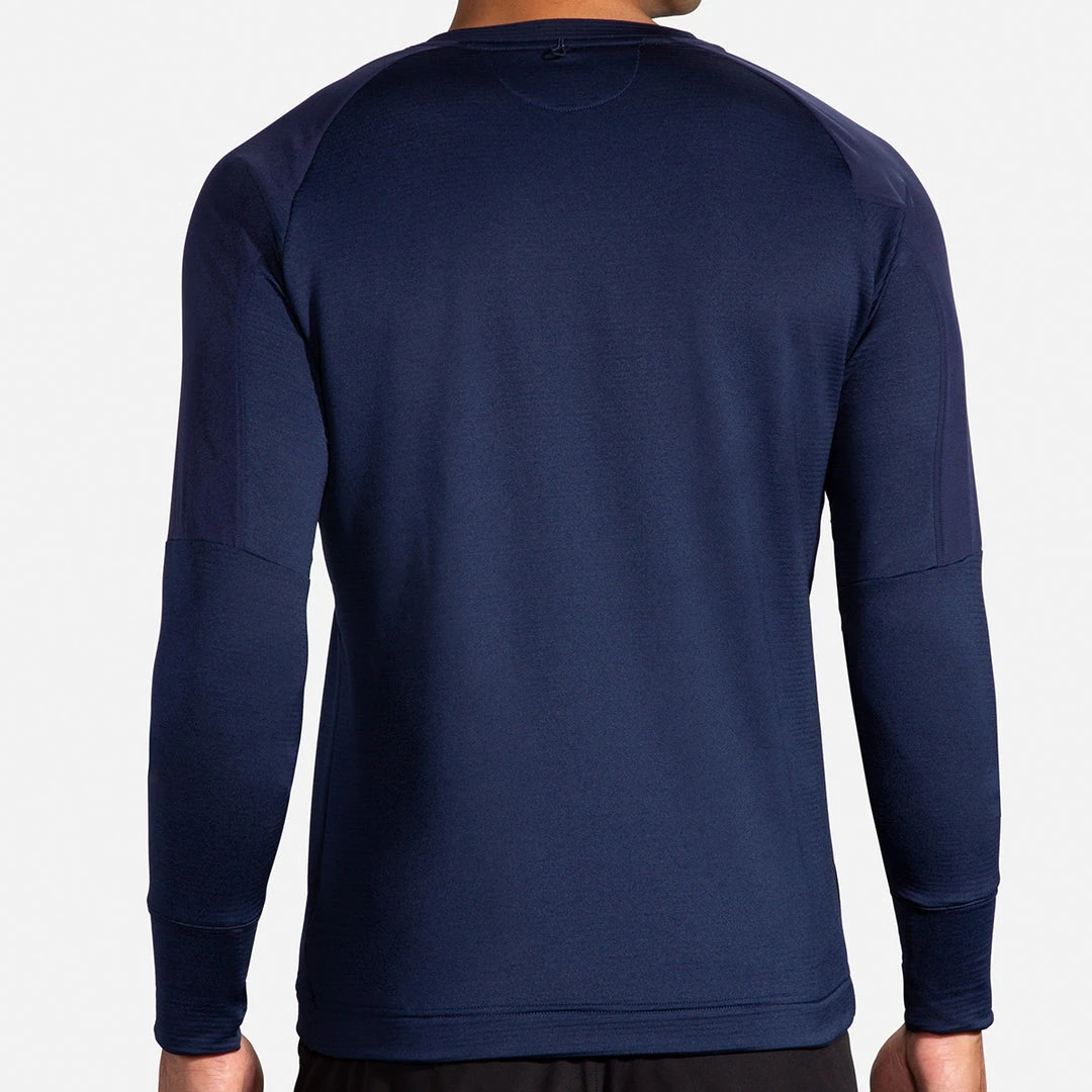 Brooks Men's Notch Thermal Long Sleeve Top - Navy Apparel 3 Brooks Men's Notch Thermal Long Sleeve Top - Navy Apparel