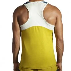 Brooks Men's Atmosphere Singlet - Indigo Rush/Honeydew 10 Brooks Men's Atmosphere Singlet - Indigo Rush/Honeydew