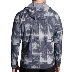 Brooks Men's Canopy Jacket - Concrete Cloud Dye Print Apparel 11 Brooks Men's Canopy Jacket - Concrete Cloud Dye Print Apparel