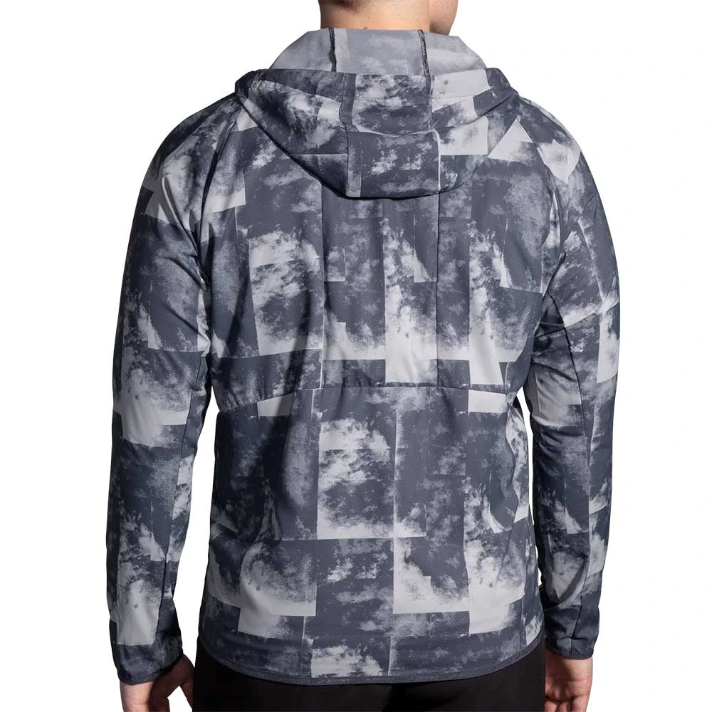 Brooks Men's Canopy Jacket - Concrete Cloud Dye Print Apparel 4 Brooks Men's Canopy Jacket - Concrete Cloud Dye Print Apparel