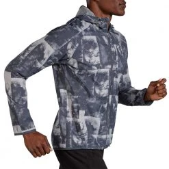 Brooks Men's Canopy Jacket - Concrete Cloud Dye Print Apparel 10 Brooks Men's Canopy Jacket - Concrete Cloud Dye Print Apparel