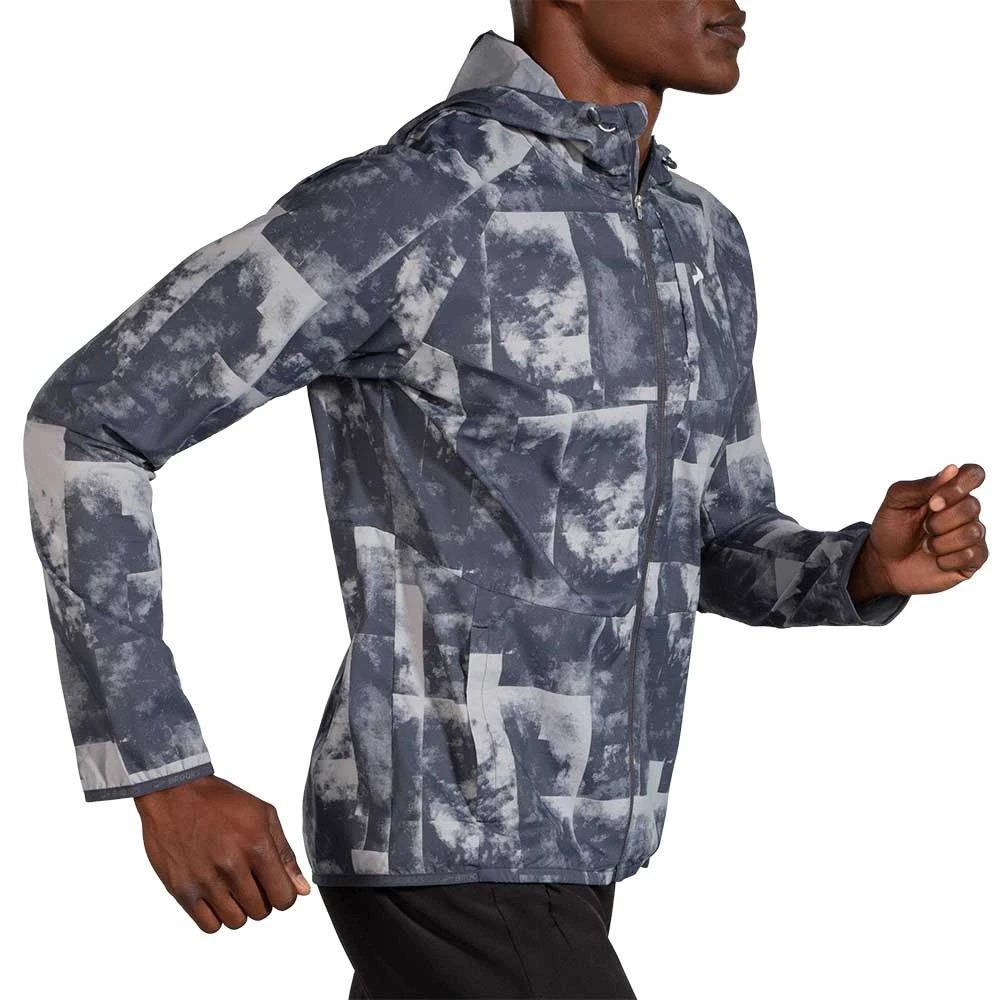 Brooks Men's Canopy Jacket - Concrete Cloud Dye Print Apparel 3 Brooks Men's Canopy Jacket - Concrete Cloud Dye Print Apparel