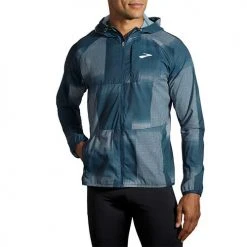 Brooks Apparel Men's Canopy Jacket - Indigo Rush Altitude Print