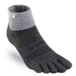 Injinji Unisex Trail Mid-Weight Mini Crew Sock - Granite Socks