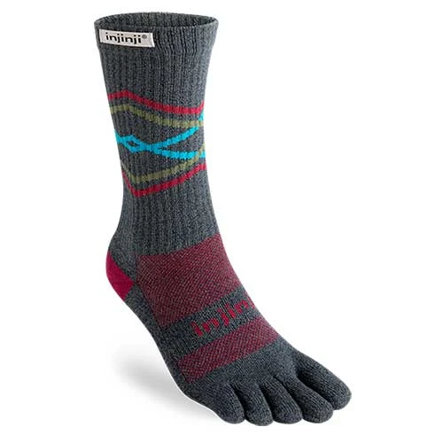 Injinji Men's Trail Midweight Crew Sock- Peak Socks 1 Injinji Men's Trail Midweight Crew Sock- Peak Socks