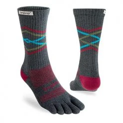 Injinji Men's Trail Midweight Crew Sock- Peak Socks
