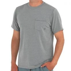 Free Fly Men's Bamboo Flex Pocket Tee - Heather Graphite